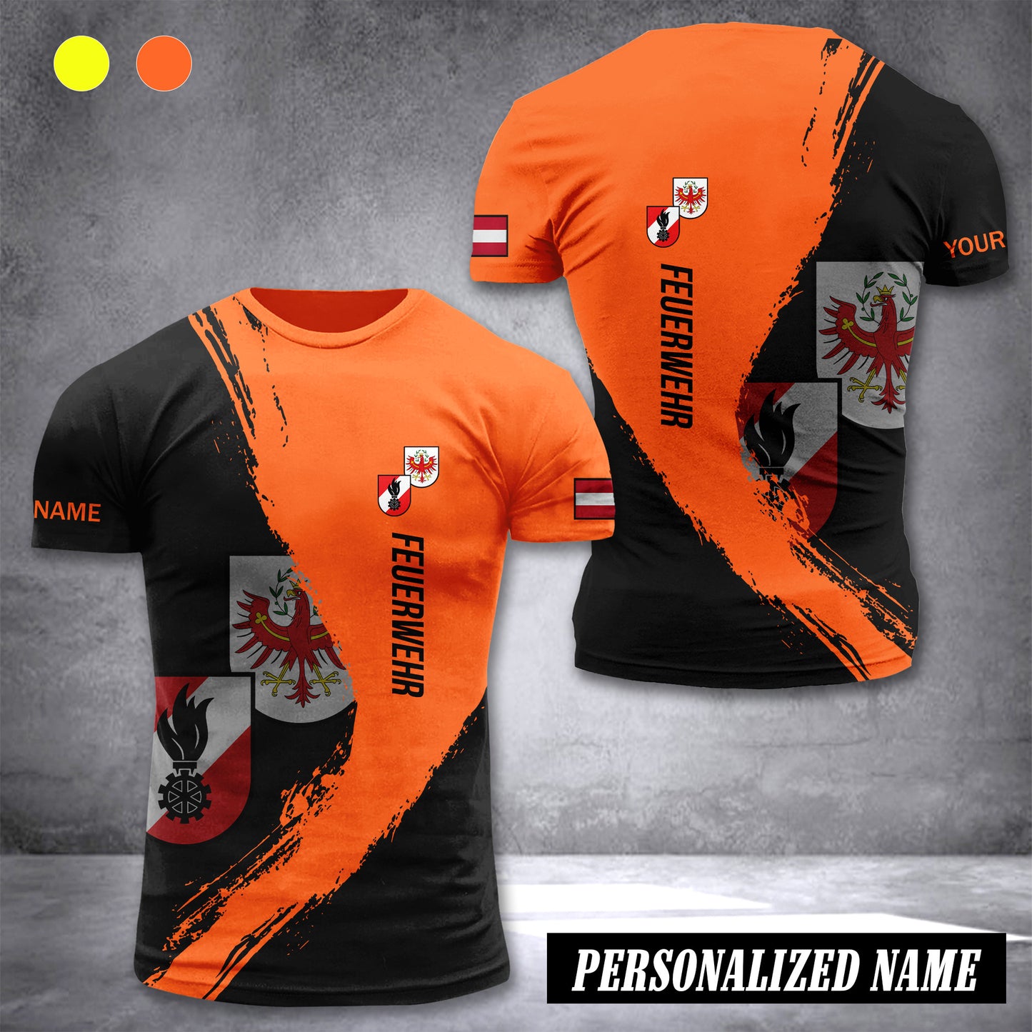 Firefighter Tyrol Austria customize T-shirt 3d 285