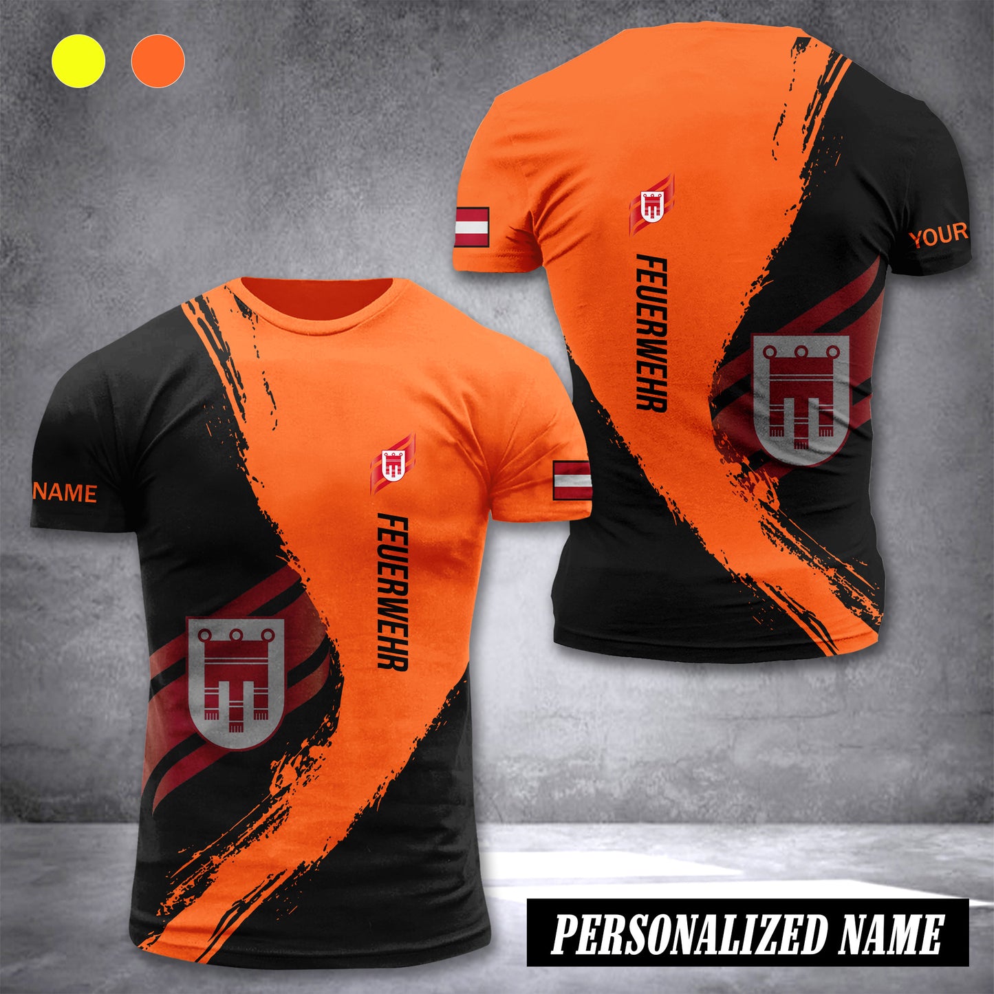 Firefighter Vorarlberg Austria customize T-shirt 3d 285