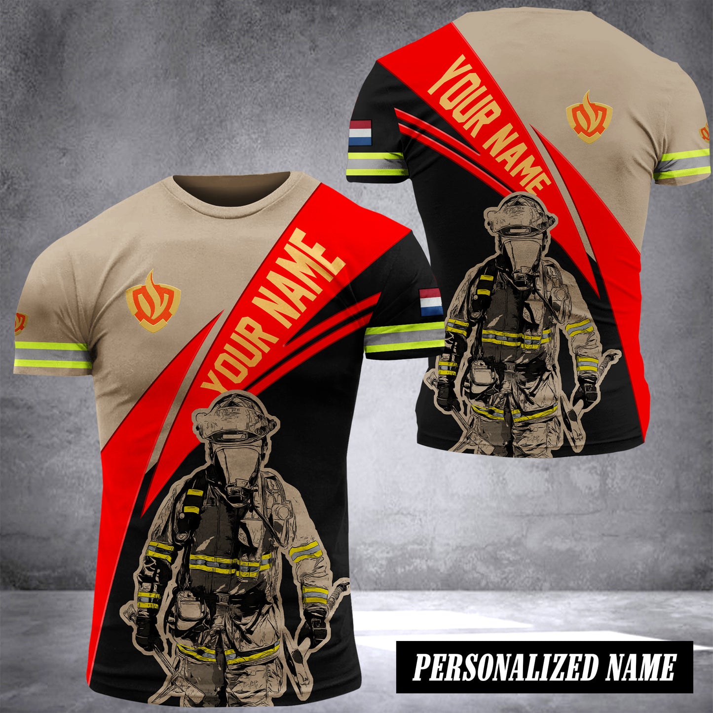 Firefighter Netherlands customize T-shirt TH