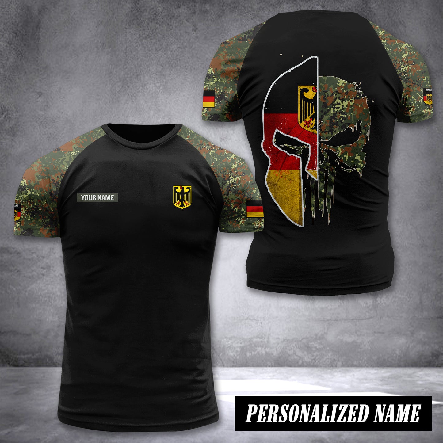 Germany customize T-shirt has raglan sleeves HPN