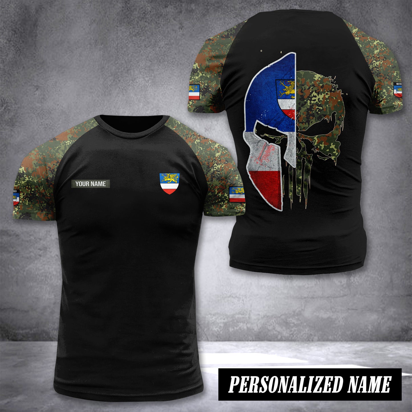Rostock Germany customize T-shirt has raglan sleeves HPN