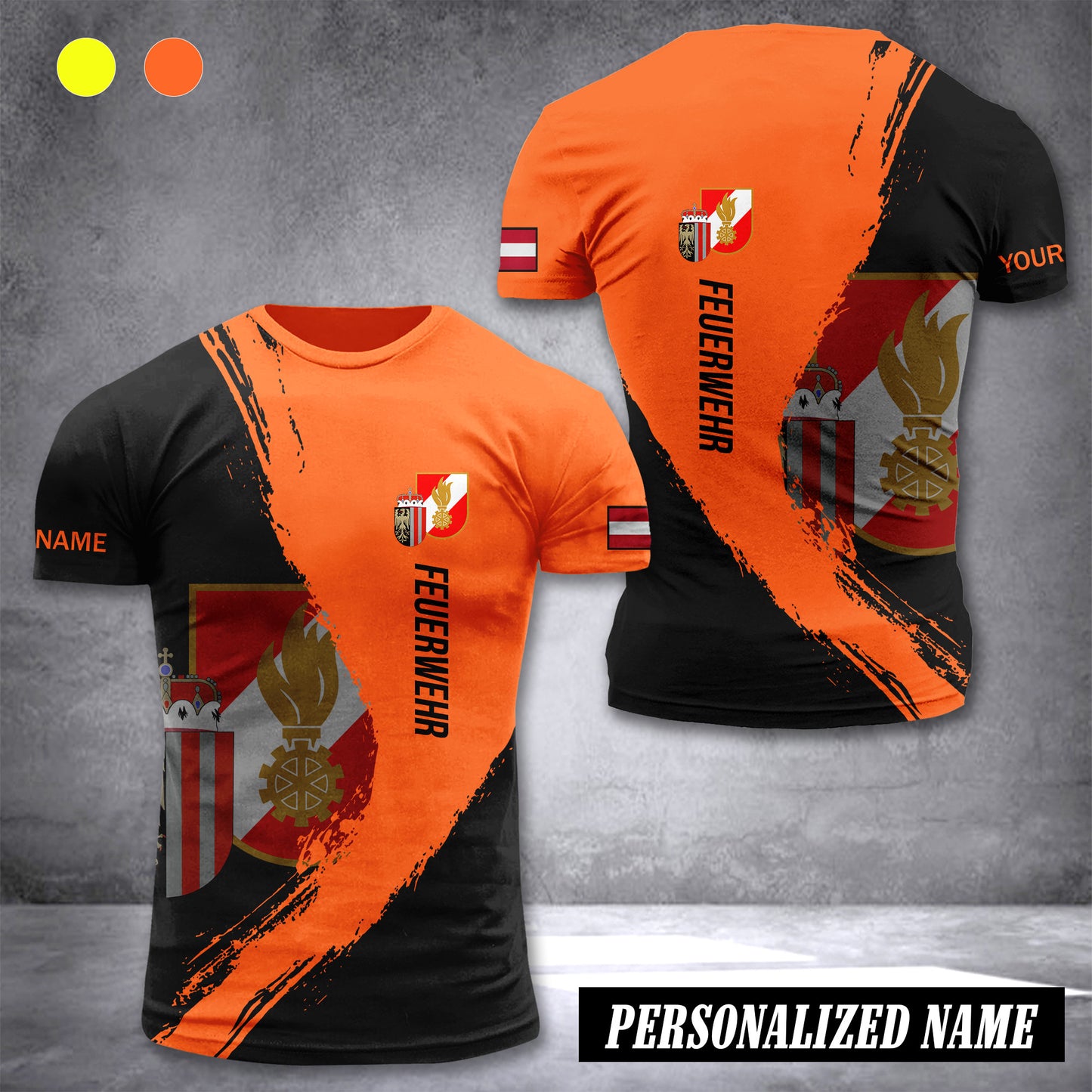 Firefighter Upper Austria customize T-shirt 3d 285