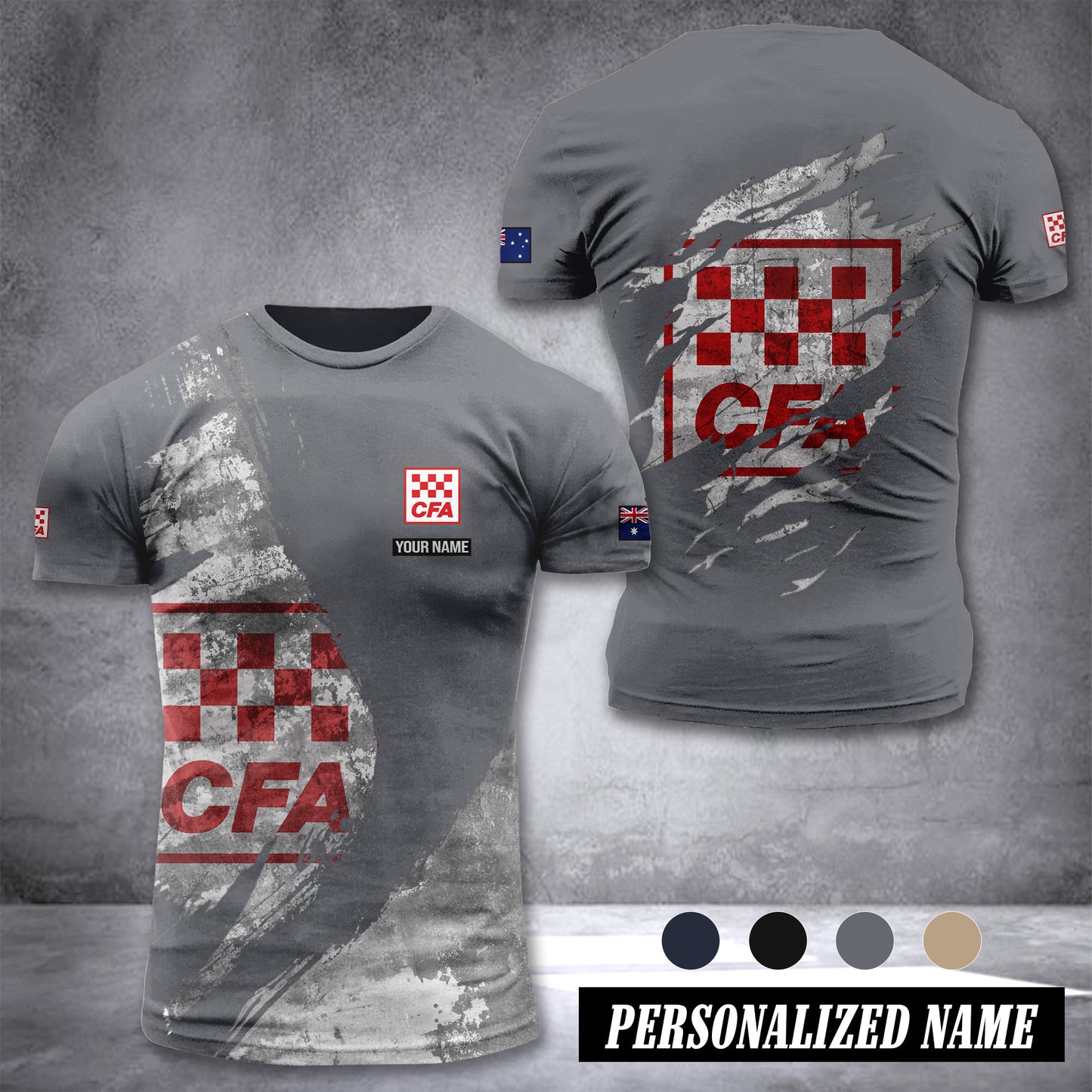 Country Fire Authority Australia customize T-shirt MRI