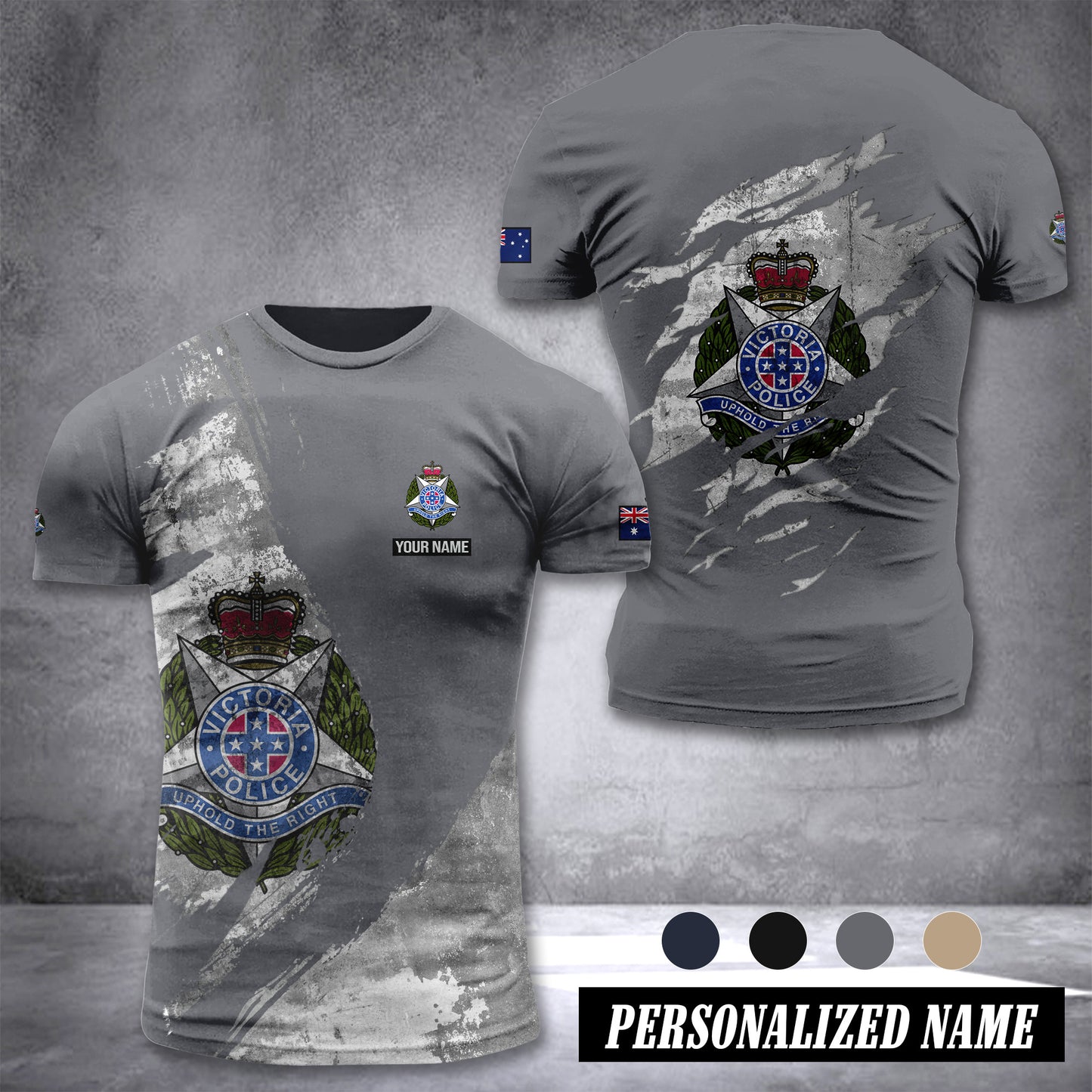 Victoria Police Australia customize T-shirt MRI