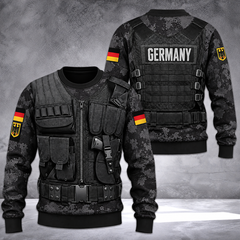 Germany Sweater 3d printed color tatical