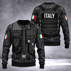 Italy Sweater 3d printed color tatical