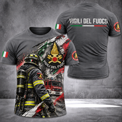 Firefighter Italy T-shirt 3d print 115