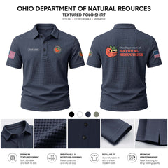 Ohio Department of Natural Resources customize Casual Short Sleeved Bone Flower Solid Color 278