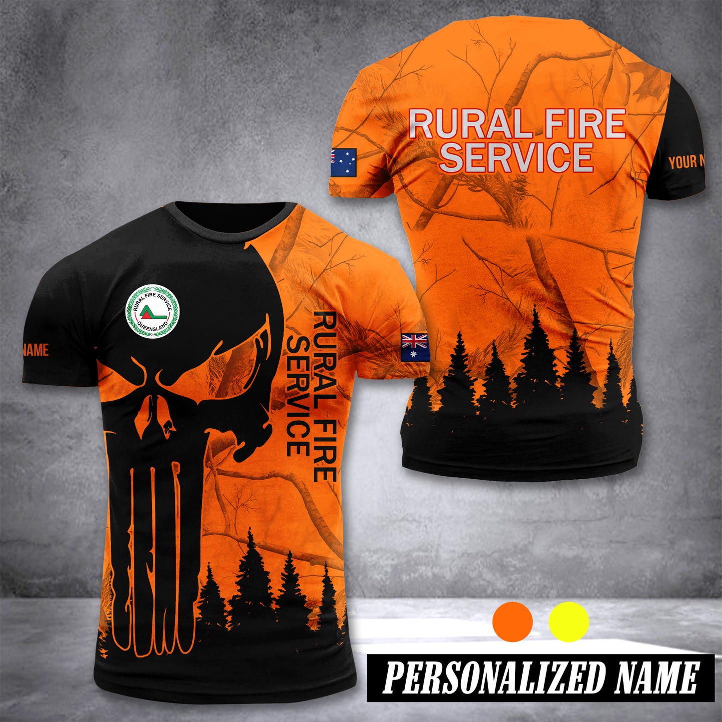 Queensland Rural Fire Service customize T-shirt 3d 196