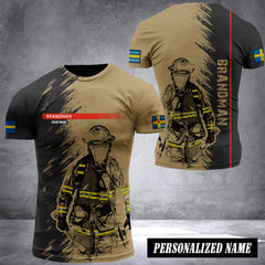 Firefighter Sweden customize T-shirt 258