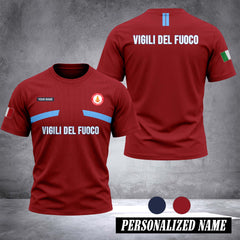 Firefighter Italy customize 3d T-shirt 131