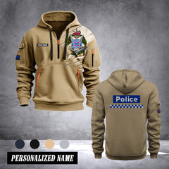 Victoria Police customize Hoodie Half Zipper NLG