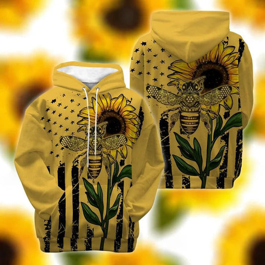 BEE SUNFLOWER HOODIE hoodie 3d printed