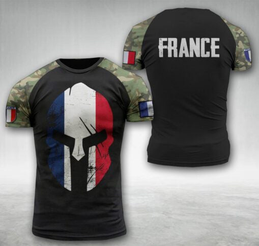 France Flag T-shirt Spartan