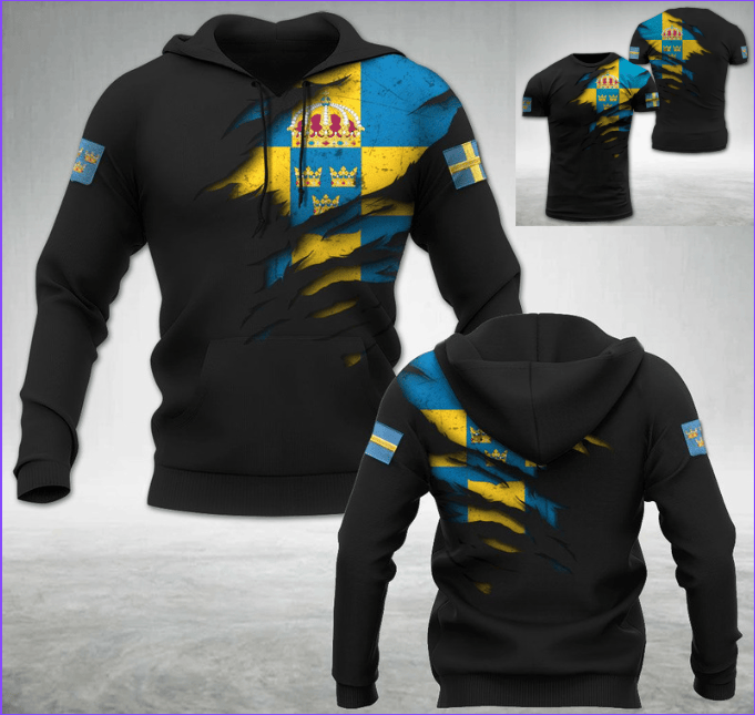 Sweden Flag Hoodie T-shirt trending