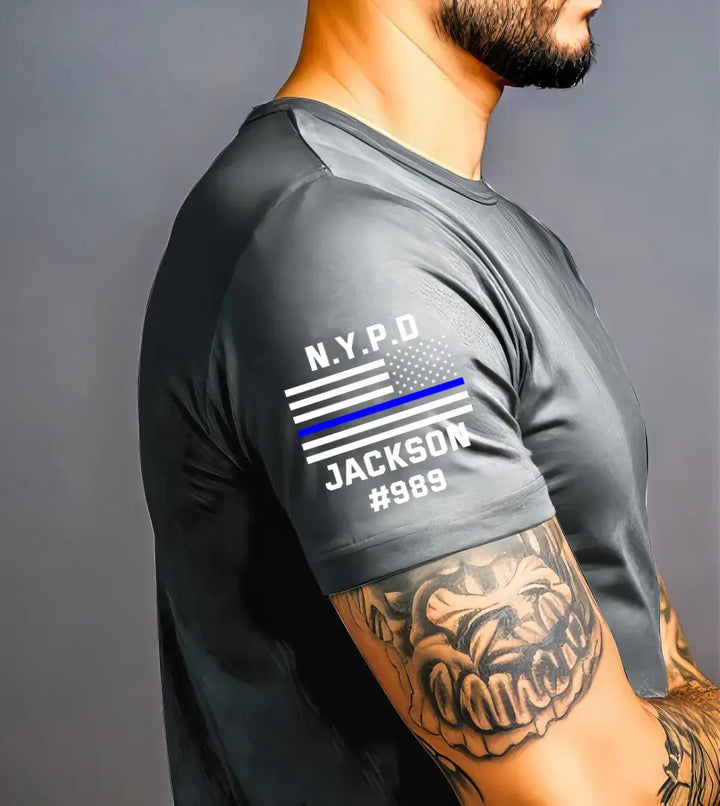 Personalized US Police Department Custom Name & ID T-shirt Printed