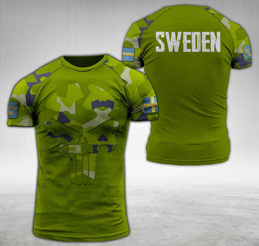 Sweden camo flag T-shirt