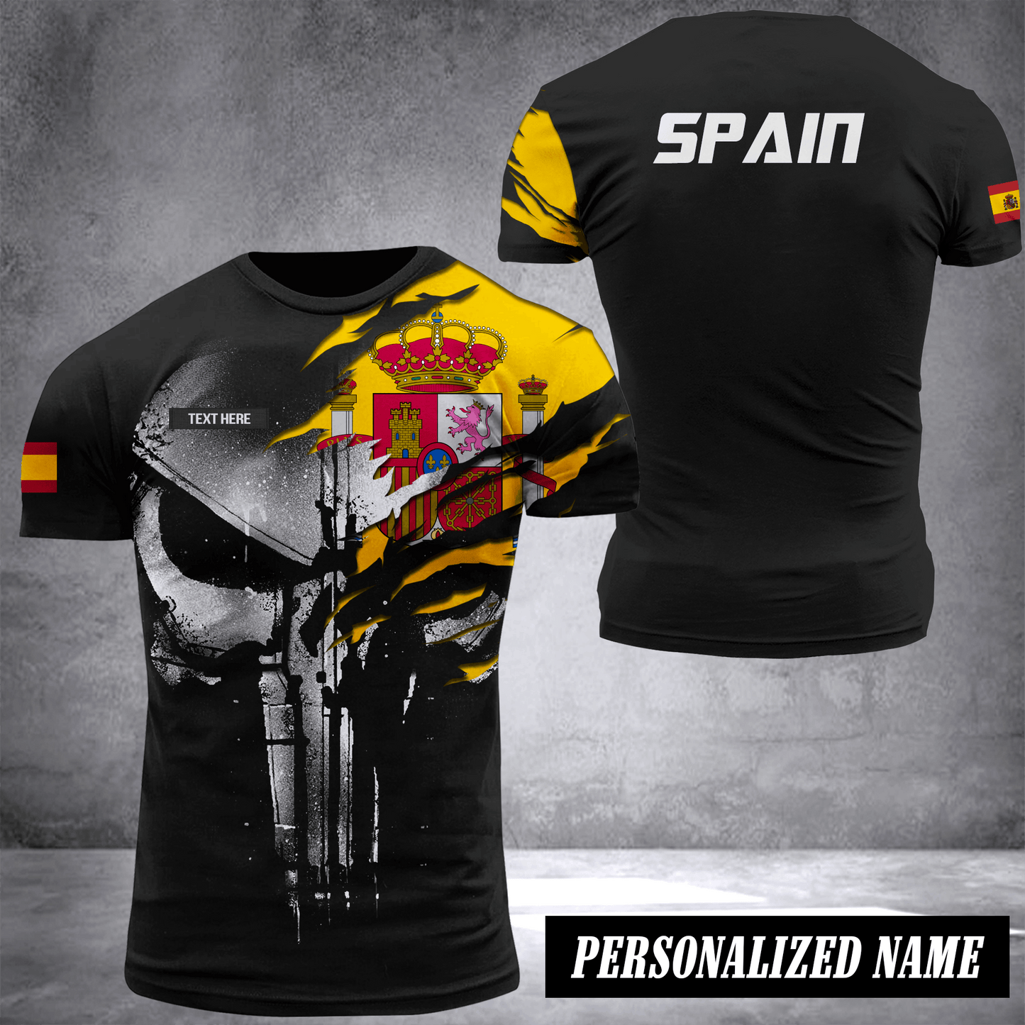 Spain pun flag customize T-shirt