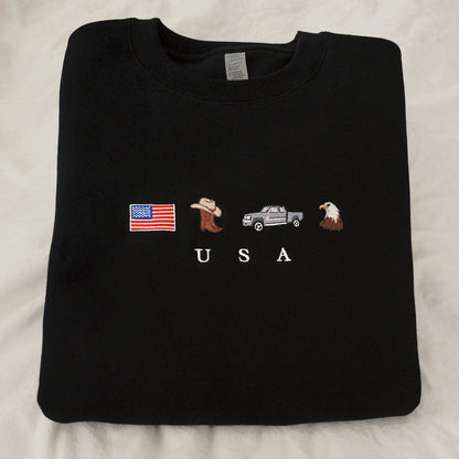 USA Embroidered Sweatshirt