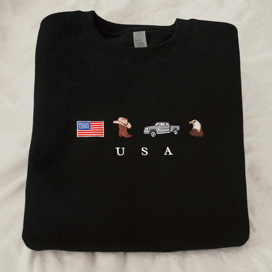USA Embroidered Sweatshirt