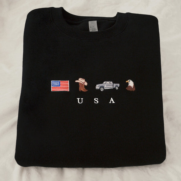 USA Embroidered Sweatshirt