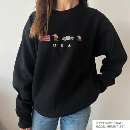 USA Embroidered Sweatshirt