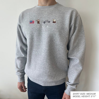 USA Embroidered Sweatshirt