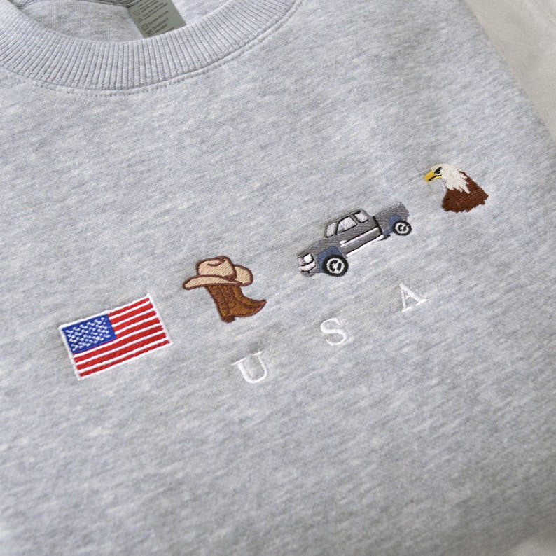 USA Embroidered Sweatshirt