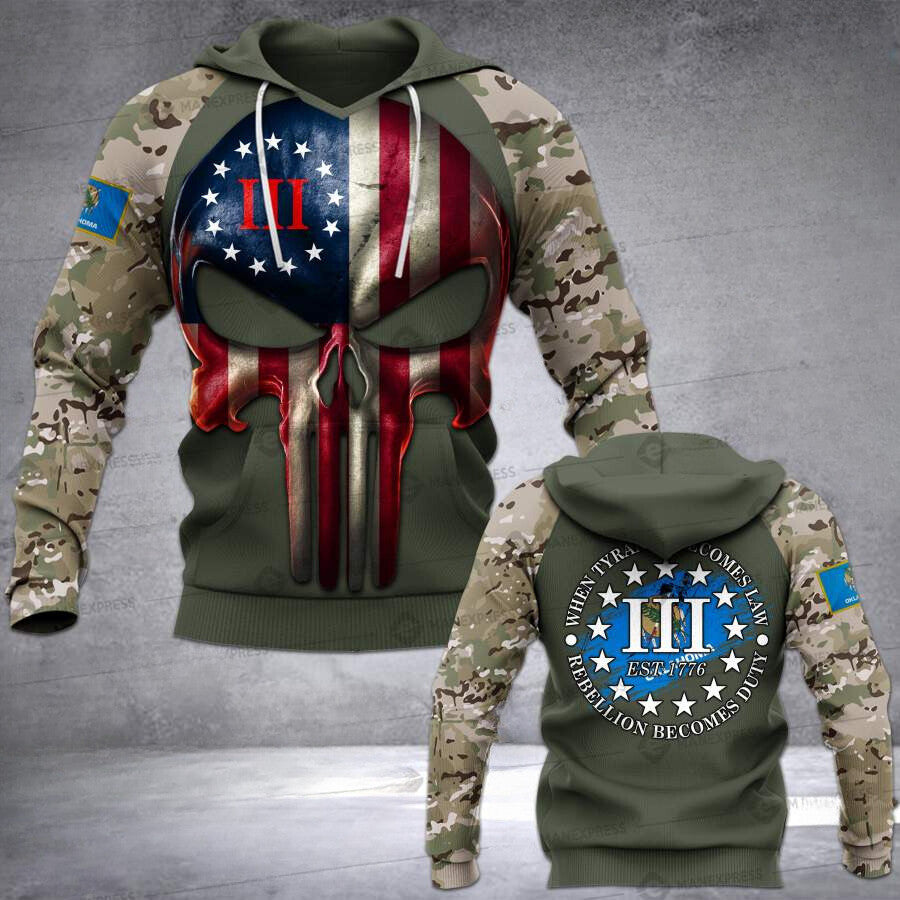Oklahoma HOODIE + T SHIRT 3D DUTY