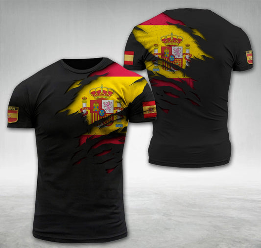Spain National Flag T-shirt I03