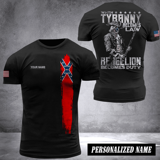 Confederate Flag Stripe customize T-shirt