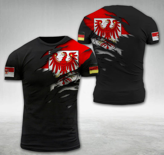 Brandenburg Germany National Flag T-shirt I02