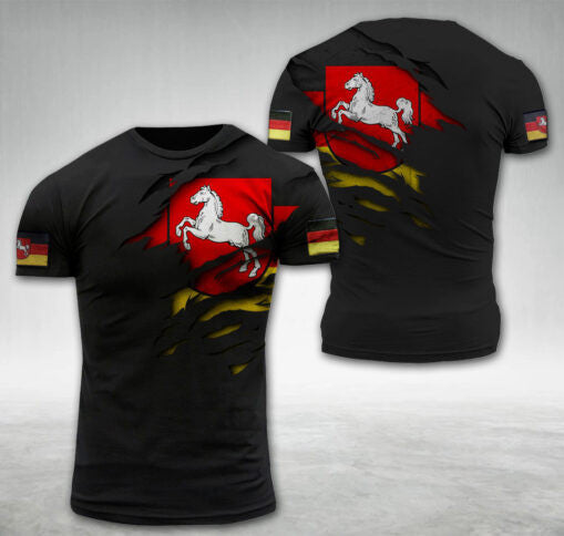 Lower Saxony Germany National Flag T-shirt I02