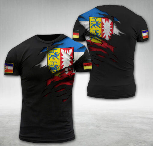 Schleswig Holstein Germany National Flag T-shirt I02