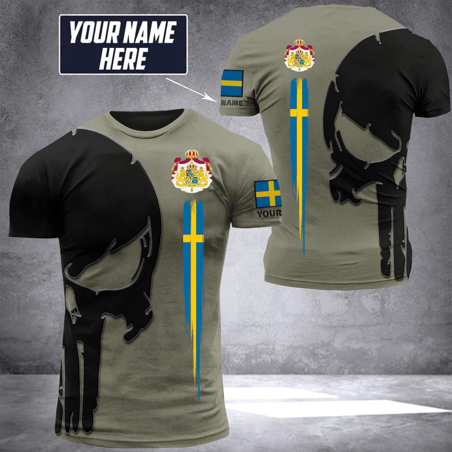 Sweden pun customize T-shirt