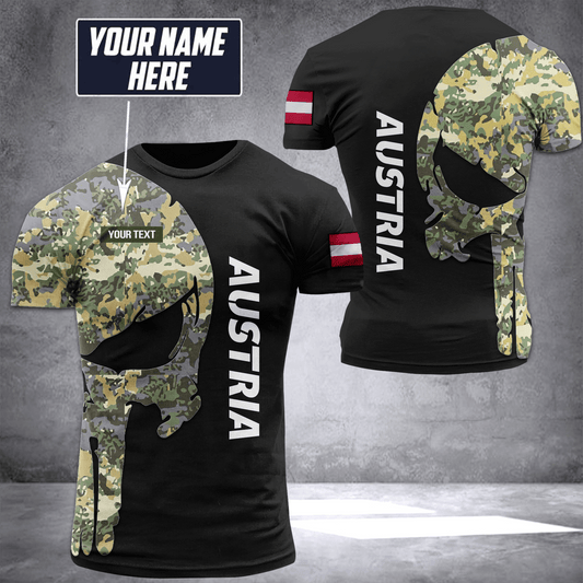 Austria camo pun customize T-shirt