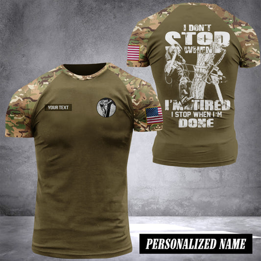 Arborist camo customize T-shirt
