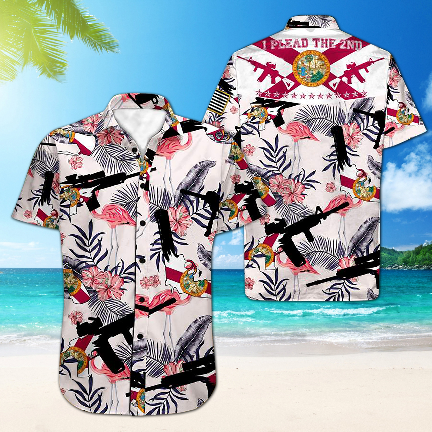 FLORIDA- AOP POCKET HAWAIIAN SHIRT