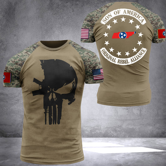 Tennessee son of america camo National Flag T-shirt