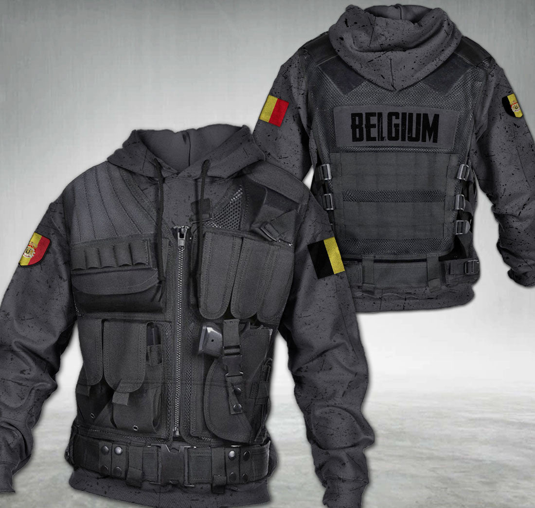 Belgium combat vest HOODIE hoodie 3d printed