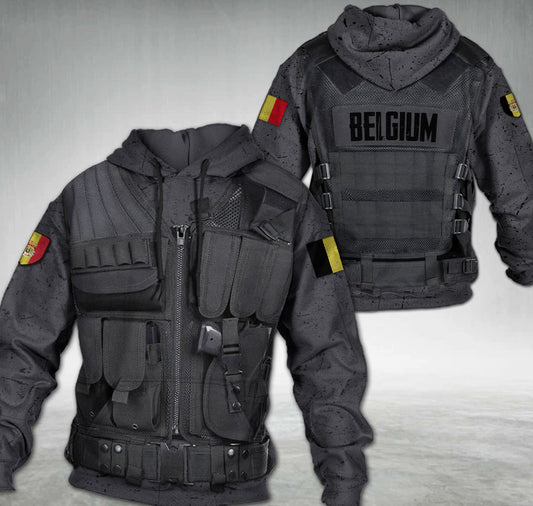 Belgium combat vest HOODIE hoodie 3d printed