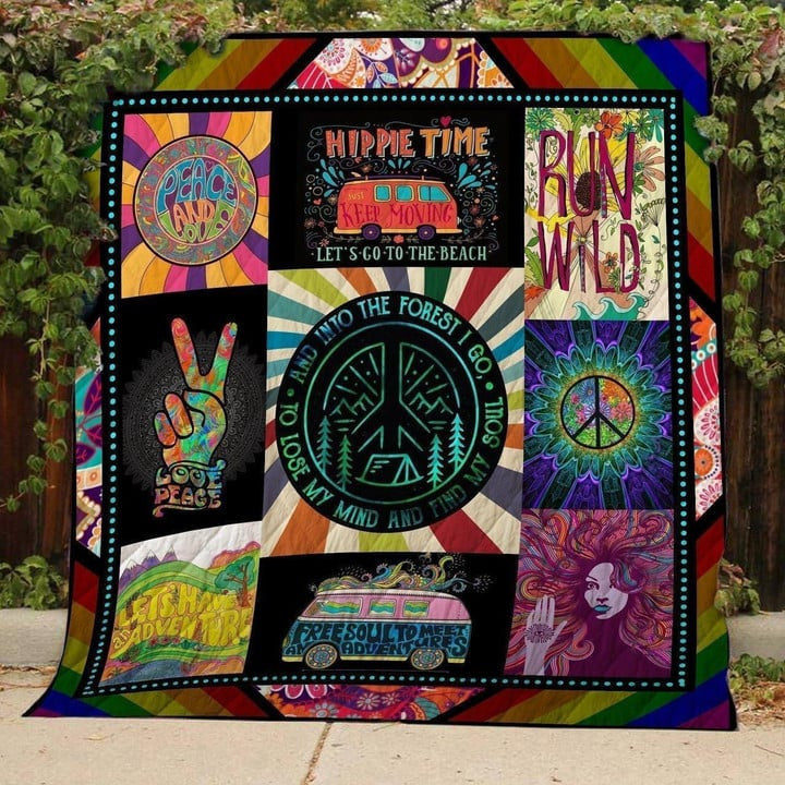 Hippie Peaceful bedding Quilt blankets 3d 003