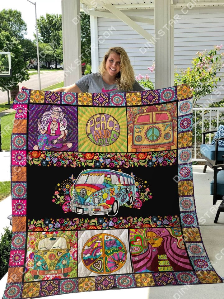 Hippie Peaceful bedding Quilt blankets 3d 006