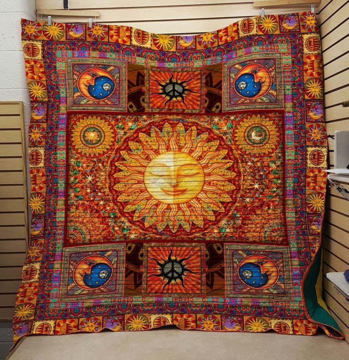 Hippie Peaceful bedding Quilt blankets 3d 019