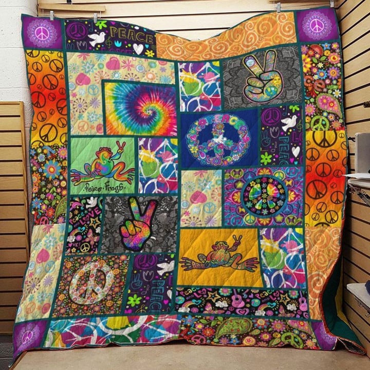 Hippie Peaceful bedding Quilt blankets 3d 022
