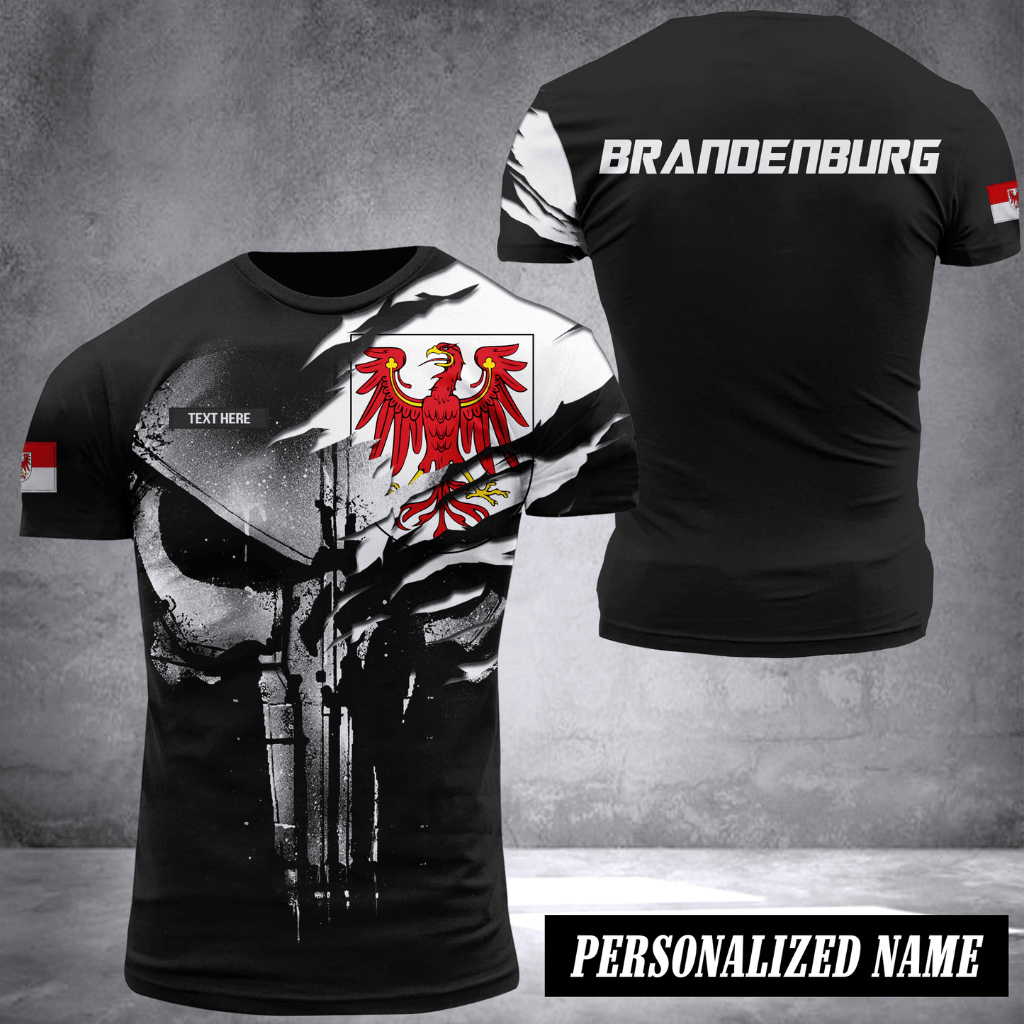 Brandenburg pun flag customize T-shirt