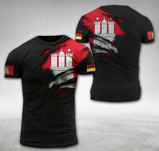 Hamburg Germany National Flag T-shirt I02