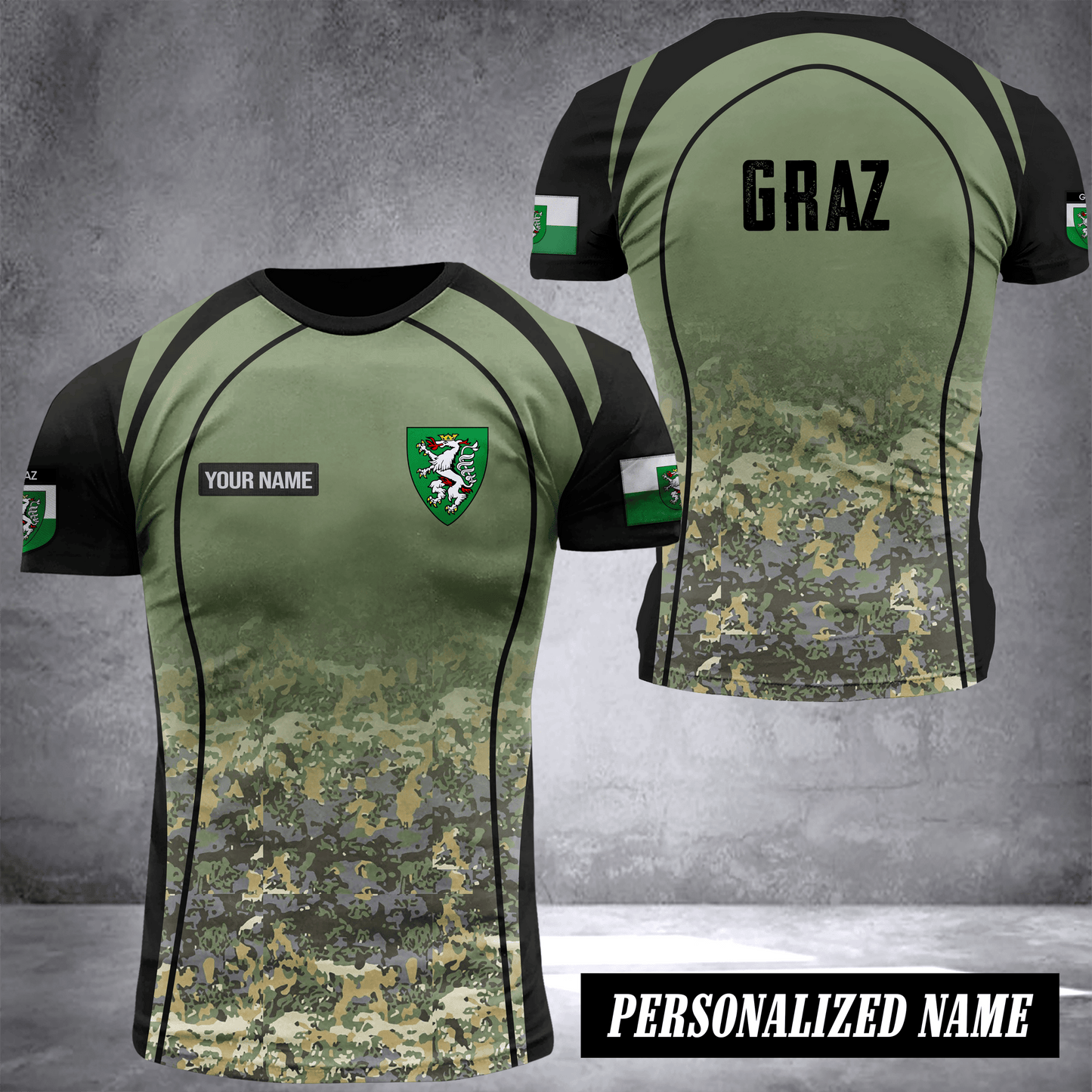 Graz Austria pun camo customize T-shirt