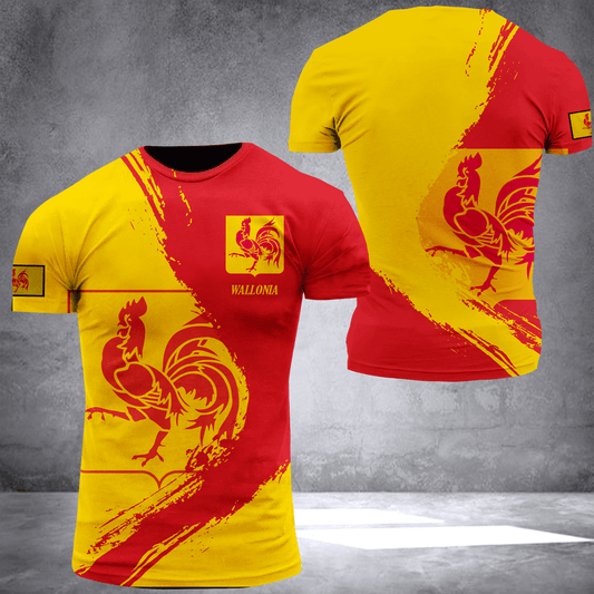 Wallonia Belgium customize T-shirt 245