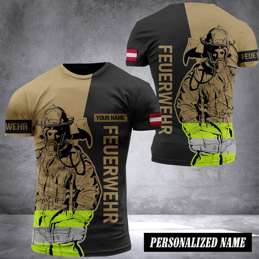 Firefighter Austria customize T-shirt 245